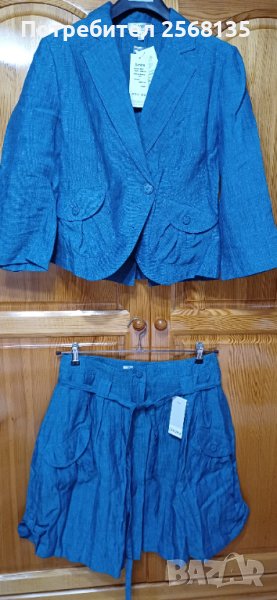 Разкошен Костюм на DANINI-Висококачествен Лен и Оригинален Дизайн!НОВ с Етикет!!, снимка 1