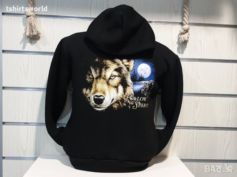 Нов детски суичър с дигитален печат Вълк - Follow the spirit, снимка 1