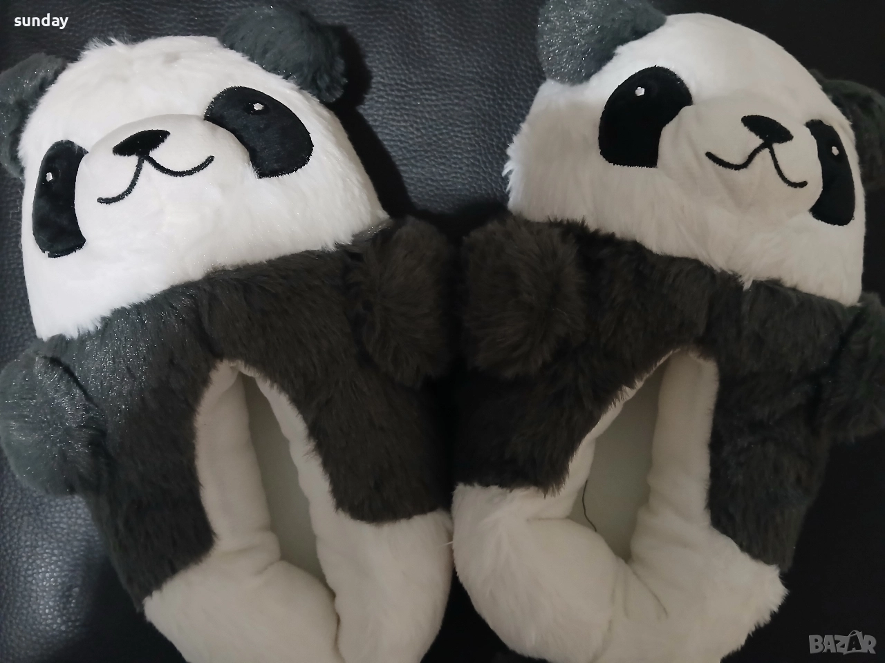 Пухкави пантофи панда, снимка 1