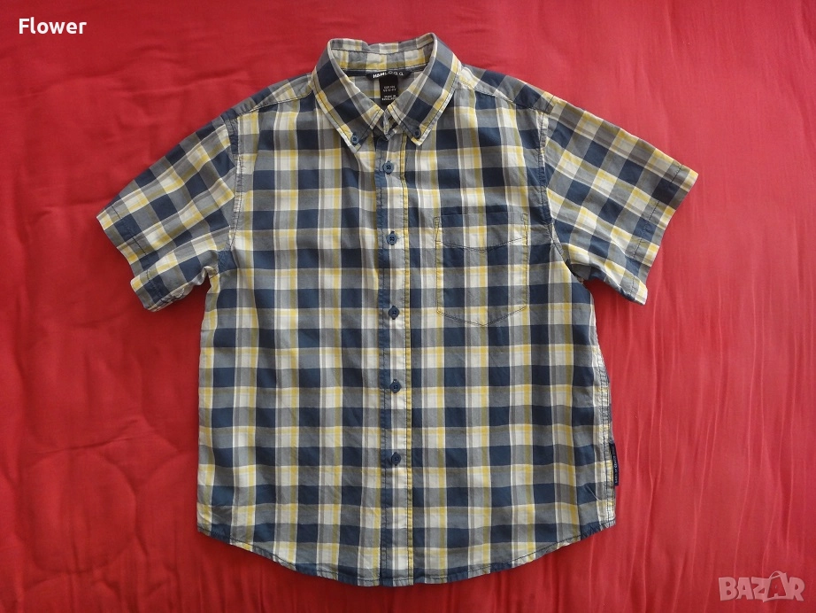 Нова детска карирана риза за момче H&M, размер 146см, за 10-11 годишно, снимка 1
