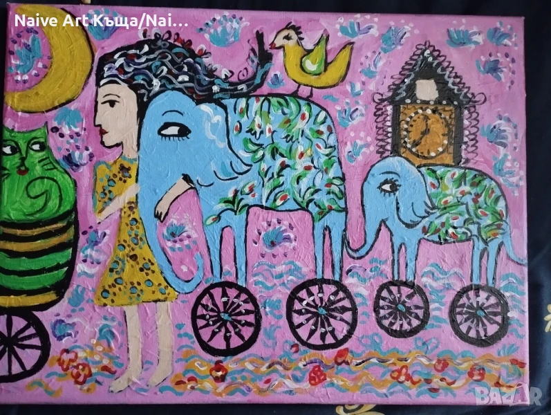 Картина платно маслени акрилни бои размер ш.42 / в.32, снимка 1