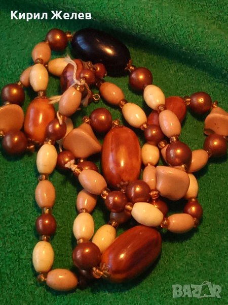 МНОГО СТАРА ОГЪРЛИЦА с ФАТУРАН - КЕХЛИБАР БАКЕЛИТ и МЪНИСТА МАЙСТОРСКА ИЗРАБОТКА РЕТРО КОЛИЕ 27960, снимка 1