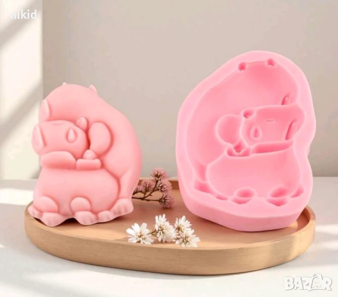 Капибара Capybara сгушени силиконов молд форма фондан шоколад гипс декор украса, снимка 1