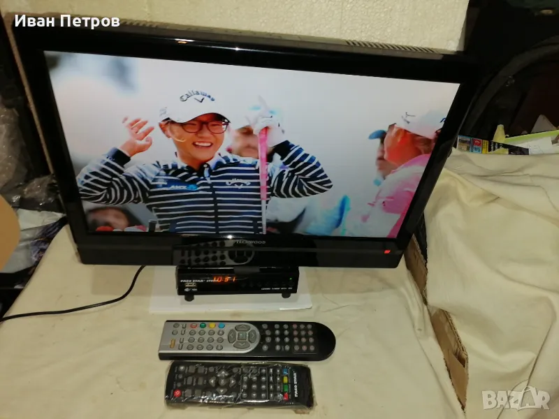 Продавам портативно ТВ с ДВД  TEHWOOD LED  16'' за кола и дома , снимка 1