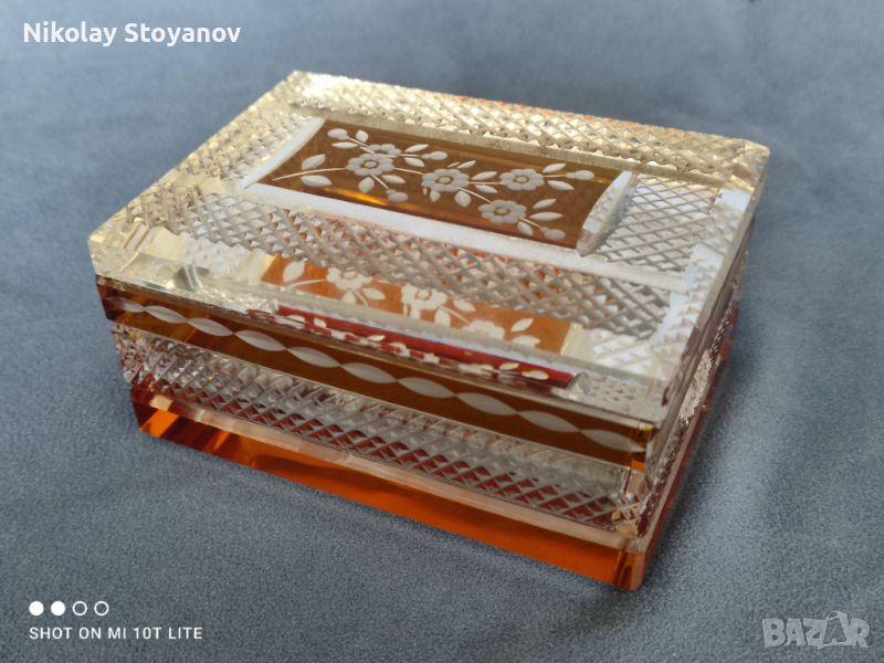 Кристална кутия от 20-те години на 20-ти век - Бохемия, снимка 1