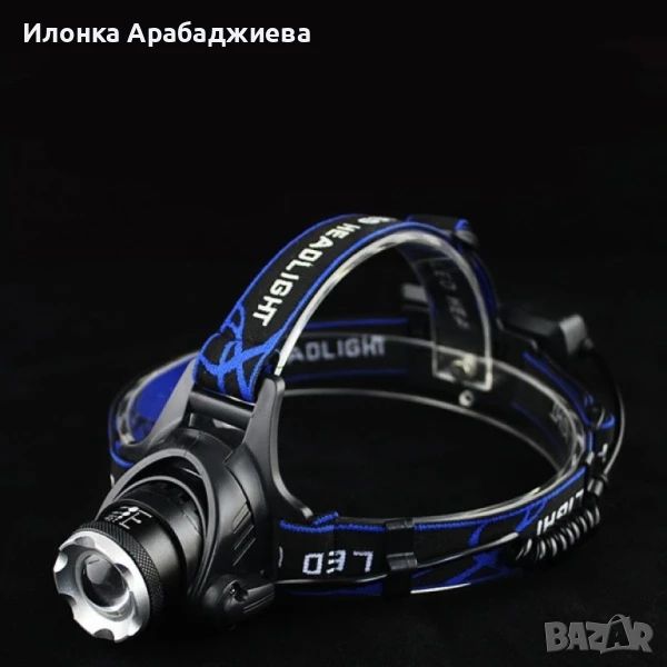 Фенер за глава със силна светлина и SOS режим, снимка 1