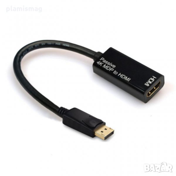 Преходник No brand, DP към HDMI 1.4, Черен, снимка 1