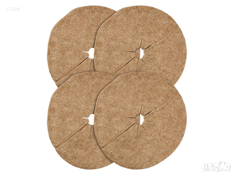 НОВИ! Диск за мулчиране и защита на растения от замръзване 4броя 100% овча вълна , снимка 1