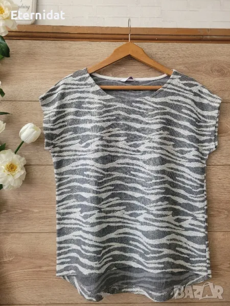 Блузка с блясък къс ръкав , снимка 1