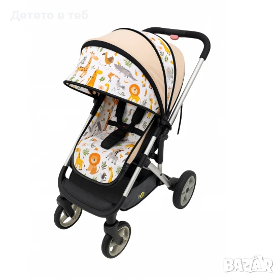 Сенник за количка сфера универсален, Маймунки с бежово, снимка 1