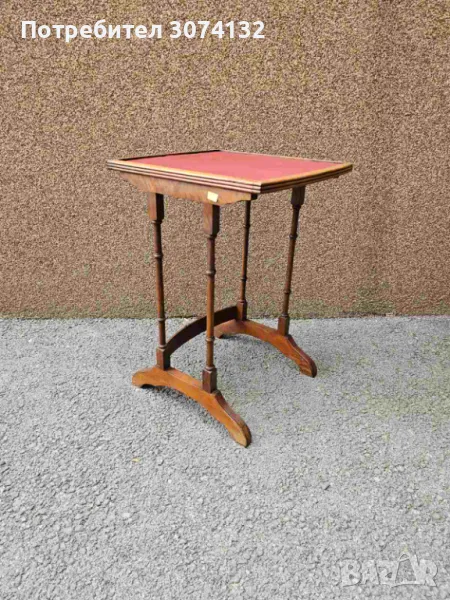 Помощна масичка с кожа, снимка 1