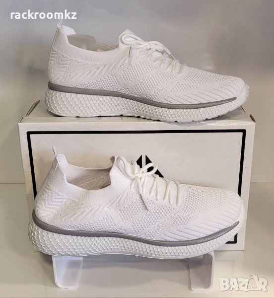Дамски обувки с мрежичка в бял цват модел: 2185-2 white, снимка 1