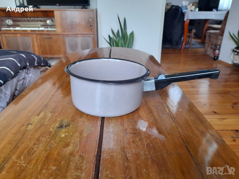 Стара емайлирана касерола,тиган #2, снимка 1