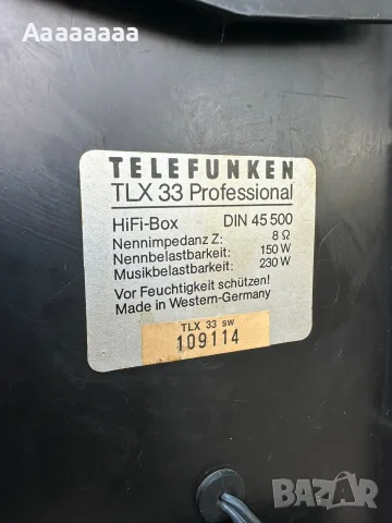 TELEFUNKEN TLX 33 Professional, снимка 8 - Тонколони - 56155230