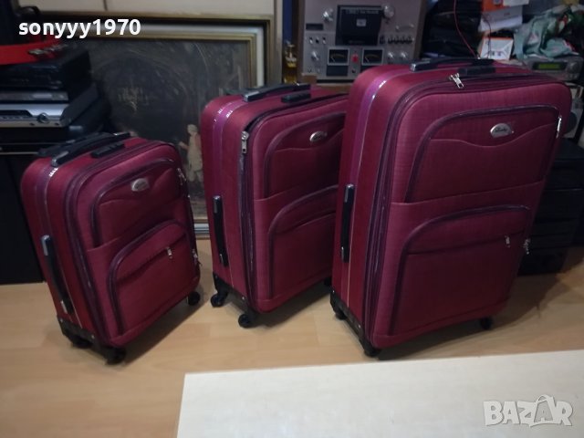 заявени-КУФАРИ 3БР ЧЕРВЕН ДЕНИМ 1808230932, снимка 7 - Куфари - 41891087