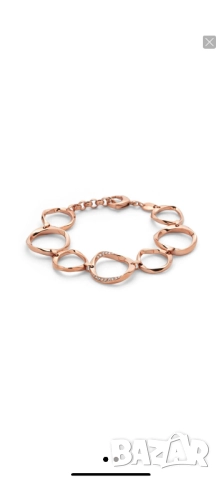 Fossil golden rose гривна и колие, снимка 5 - Бижутерийни комплекти - 52978269