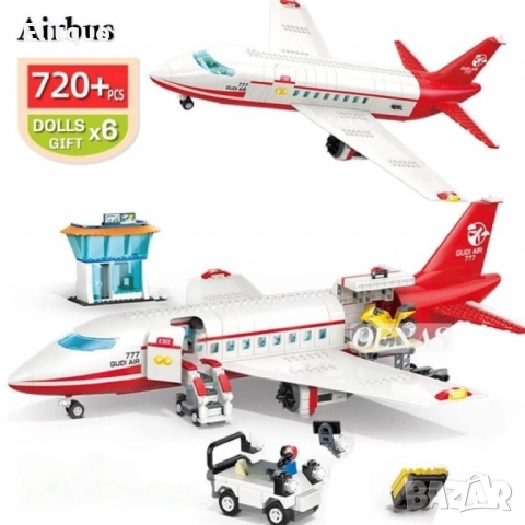 Конструктор самолет - летище 720 части, снимка 6 - Други - 52752656