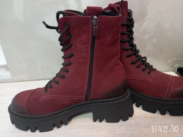 Ботуши - естествена кожа, шити номер 40, снимка 5 - Дамски боти - 47912923