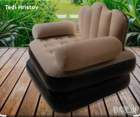 Надуваем фотьойл 5 в 1 SuperSofa - Пет вида комфорт в едно удобно решение, снимка 3 - Дивани и мека мебел - 52991607