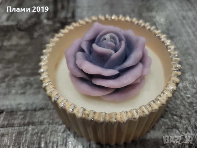 Ръчно изработена керамика с ароматна свещ , снимка 2 - Декорация за дома - 53641335