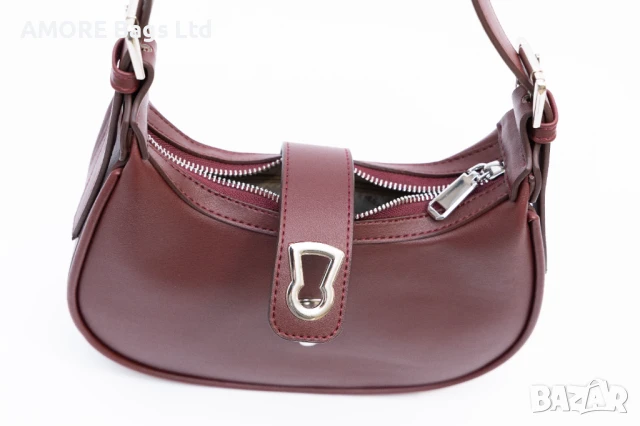 Ежедневна дамска чанта AMORE Chiara - Burgundy, снимка 6 - Чанти - 50656717