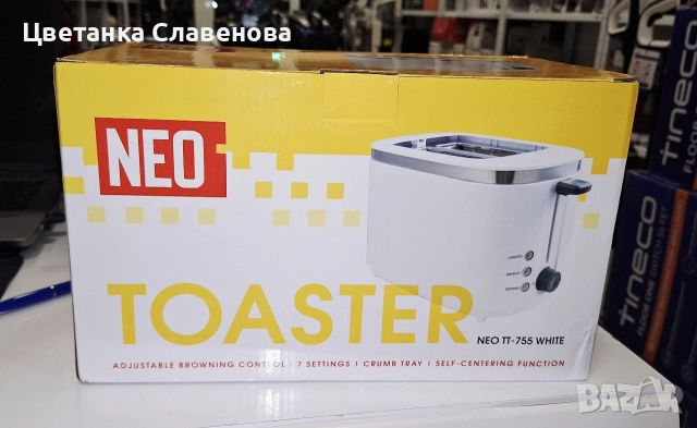 Тостер Tt-755 White, Бял, снимка 2 - Тостери - 52653583