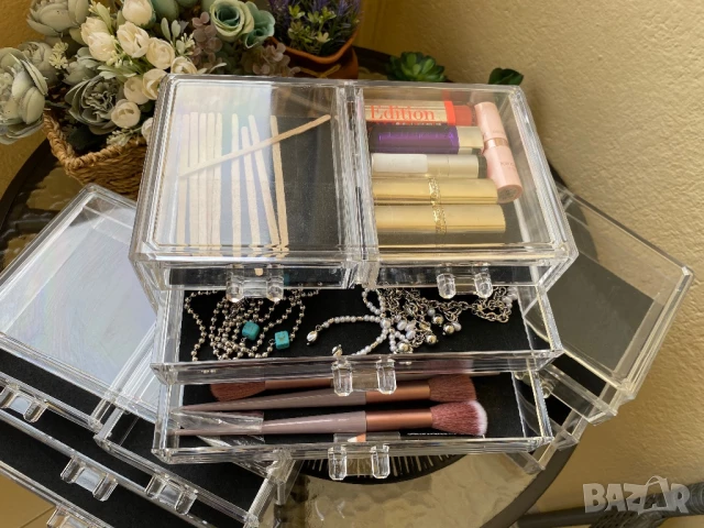 3 броя органайзери с чекмеджета прозрачни , снимка 16 - Органайзери - 50630590