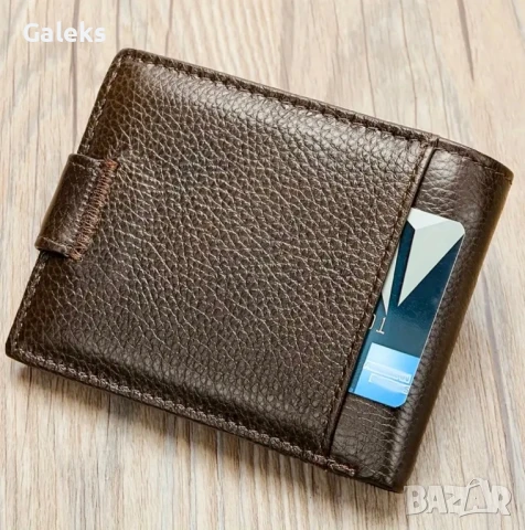 Защитени* и Луксозни ! Елегантни и Големи кафяви мъжки кожени портфейли!, снимка 4 - Портфейли, портмонета - 51330886