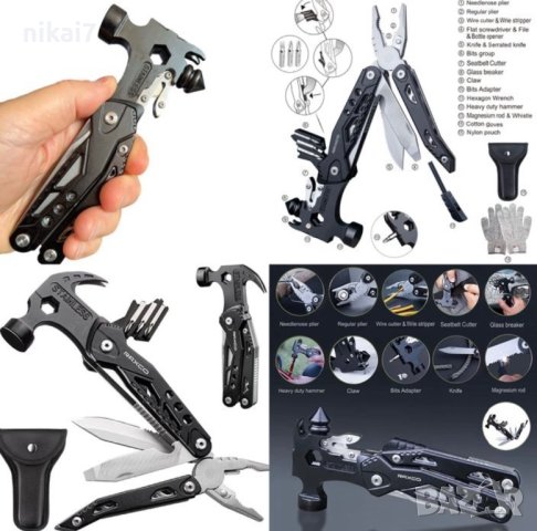 мултитул многофункционален 16в1 важен за къмпинг лов риболов