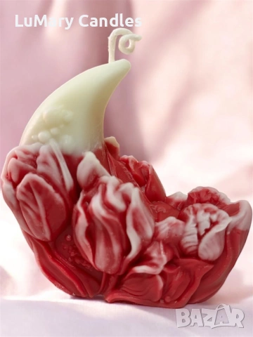 Свещ “ Ален разцвет”, снимка 5 - Декорация за дома - 53333788