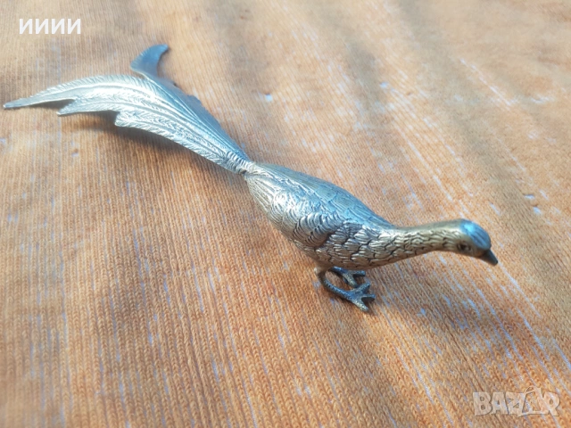Посребрена статуетка пластика салфетник, снимка 2 - Антикварни и старинни предмети - 53273622