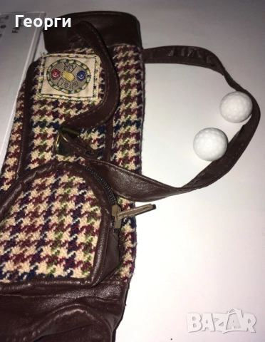 Кожен сак от истинска кожа за мини голф с две топки ат Италия., снимка 3 - Други - 52950597