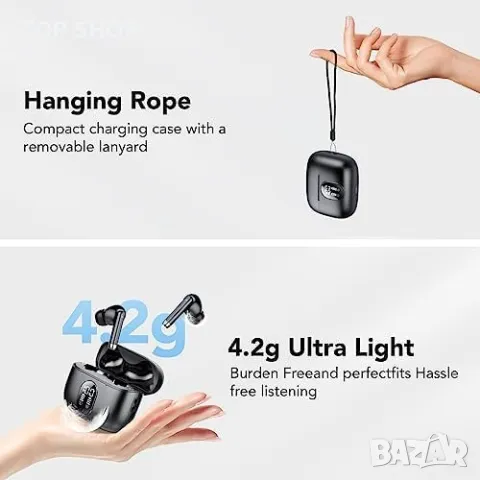 Нови Безжични Bluetooth 5.3 слушалки Вграден HD микрофон Подарък, снимка 6 - Безжични слушалки - 49450830