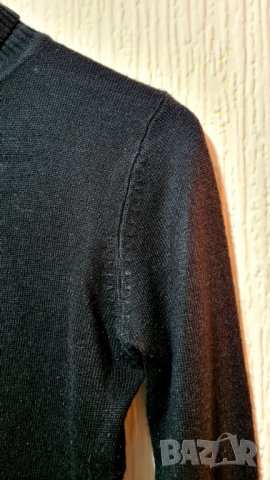 Черен пуловер с поло яка, снимка 4 - Блузи с дълъг ръкав и пуловери - 40888646