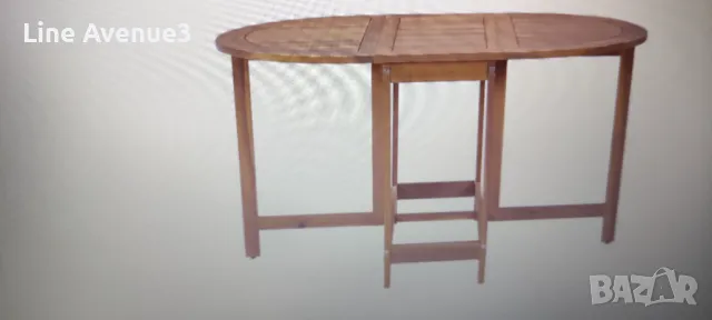 Градинска маса, 130x90x72 см, акация масив, снимка 2 - Маси - 49979171