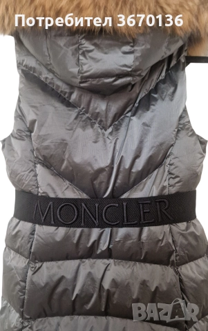 Moncler дълъг елек с качулка, снимка 5 - Елеци - 52949454