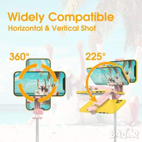 Селфи стик Трипод Блутут Digital One SP00966 Z6 Bluetooth, дължина -170см, дистанционно, стойка за т, снимка 8 - Селфи стикове, аксесоари - 47303472