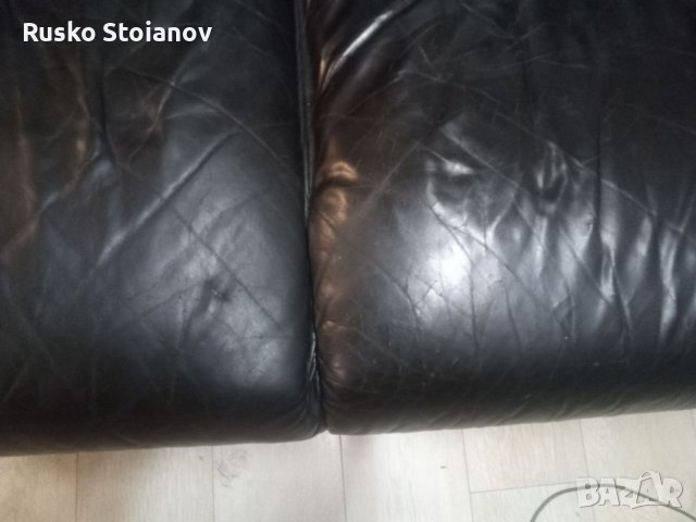 Диван естествена кожа  1,50м, снимка 4 - Дивани и мека мебел - 41741408