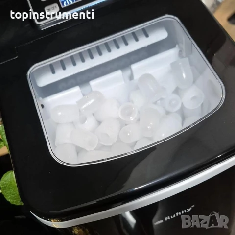 Ледогенератор Ruhhy 120W, 12 кг/24 часа, 2 размера кубчета, самопочистване, снимка 2 - Други - 51069113
