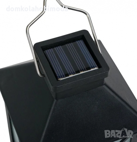 Соларнен фенер с светлина тип пламък, За закачване или Самостоящ, 28x14x14 см, снимка 4 - Соларни лампи - 36198546