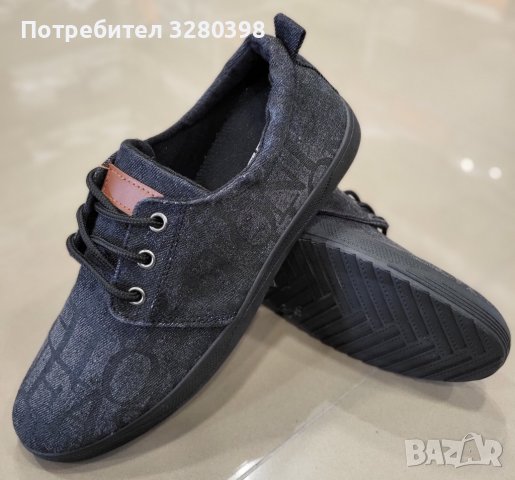 Мъжки обувки от плат с връзки , снимка 2 - Ежедневни обувки - 44195682