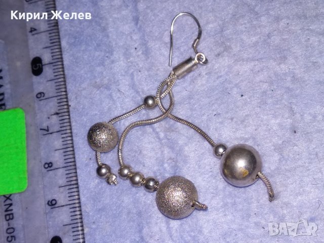 АРТИСТИЧНА ДЕБЕЛО ПОСРЕБРЕНА ФЕШЪН ОБЕЦА от БЛАГОРОДНА НЕРЪЖДАЕМА СТОМАНА с ПЕЧАТ 925 / 74271, снимка 7 - Обеци - 40502138