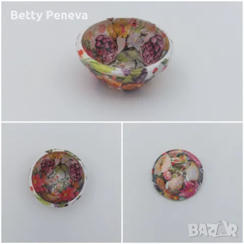 Великденски сосиерки/мини купички направени чрез декупаж, снимка 2 - Други - 49739991