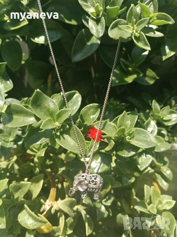 Колие от Индия с висулка слон , символ на късмет и мъдрост. 