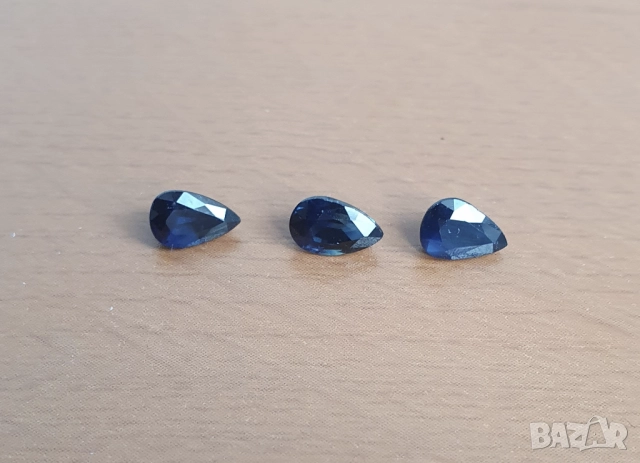 Естествени Сапфири Дълбоко сини Deep Blue 0.7 карата, снимка 6 - Други - 52573217