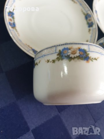 Старинен фин порцеланов чехски сервиз за кафе-JLS  -  12 части, снимка 4 - Сервизи - 39881477