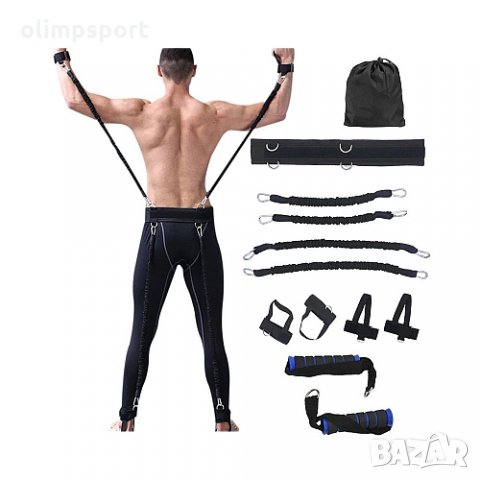 Тренировъчен колан с 4 ластика MAX, За ръце и крака (310483) нов 