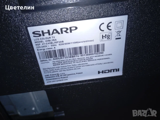 Sharp  40BL3EA  Smart Части