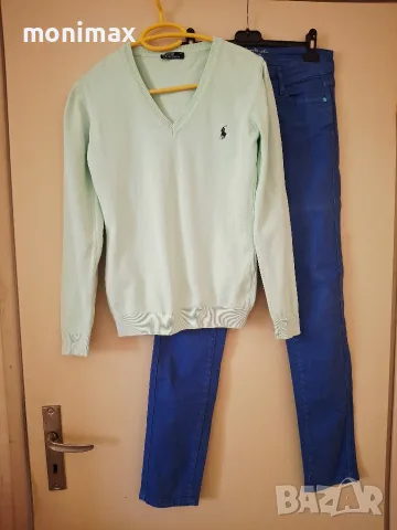 Дънки и мек пуловер/ блуза Polo S/M