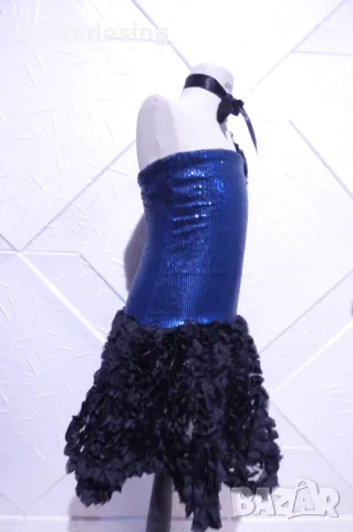 Детска рокля за спортни танци с пайети, снимка 3 - Детски рокли и поли - 48783560
